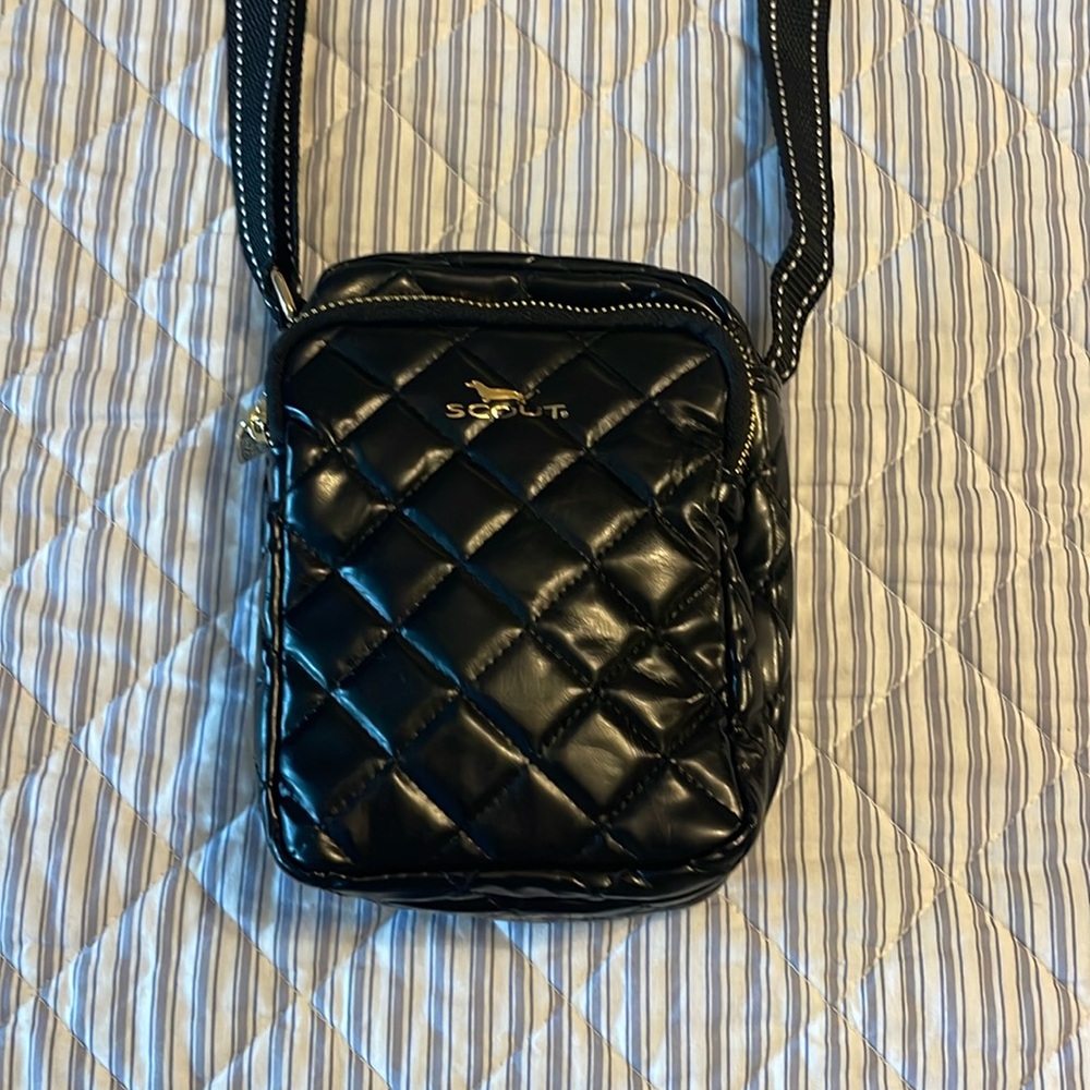 Scout black quilted crossbody small bag